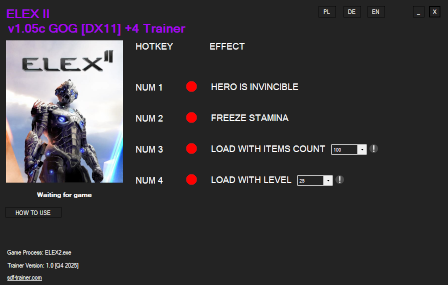 ELEX II v1.05c GOG +4 Trainer