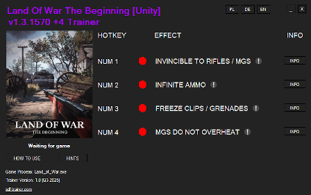 Land Of War The Beginning v1.3.1570 +4 Trainer